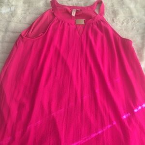 Pink trapeze dress